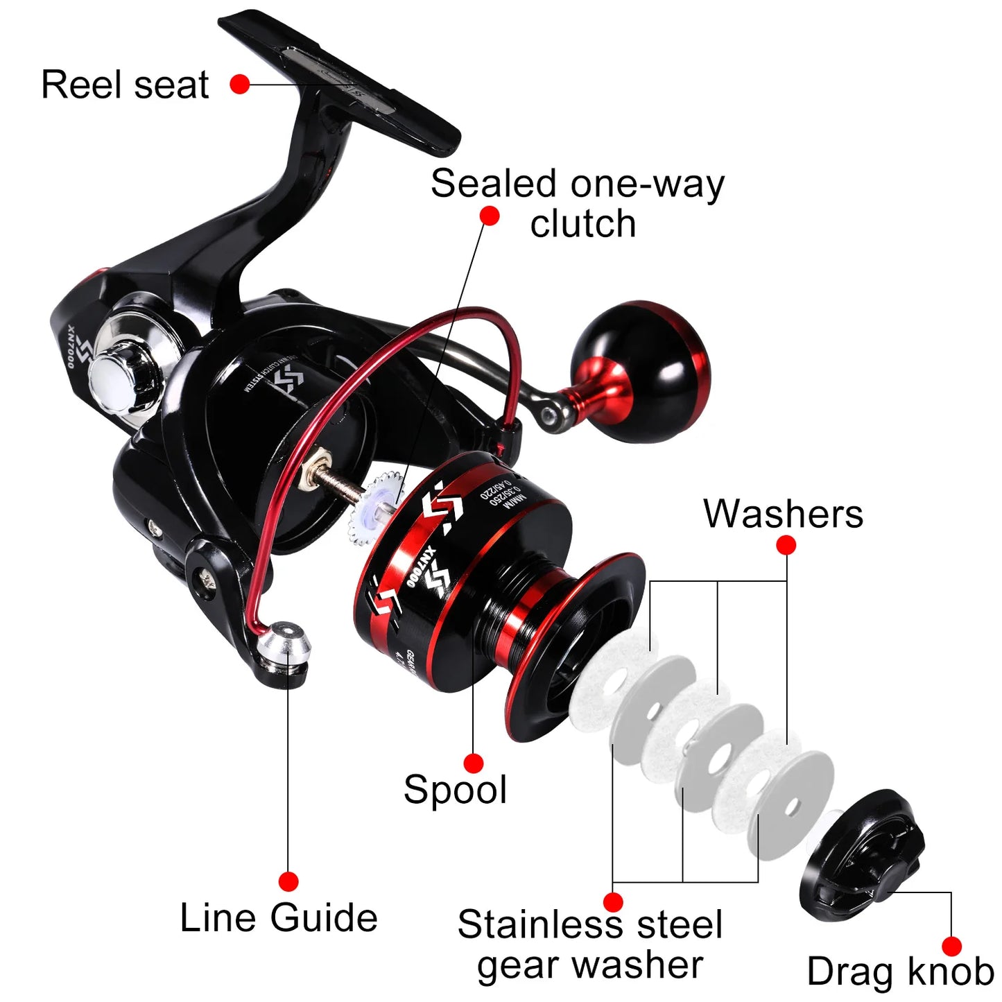 Sougayilang 12+1BB Spinning Reel with Free 500m Line