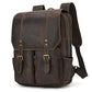 Newsbirds Men's Retro Leather Backpack – Luxury Travel & School Bag