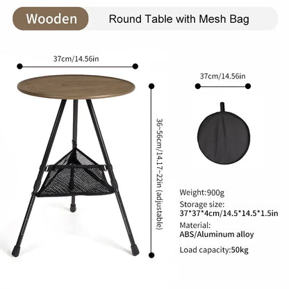 WESTTUNE Ultralight Folding Camping Table with Light Stand