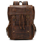 Newsbirds Men's Retro Leather Backpack – Luxury Travel & School Bag