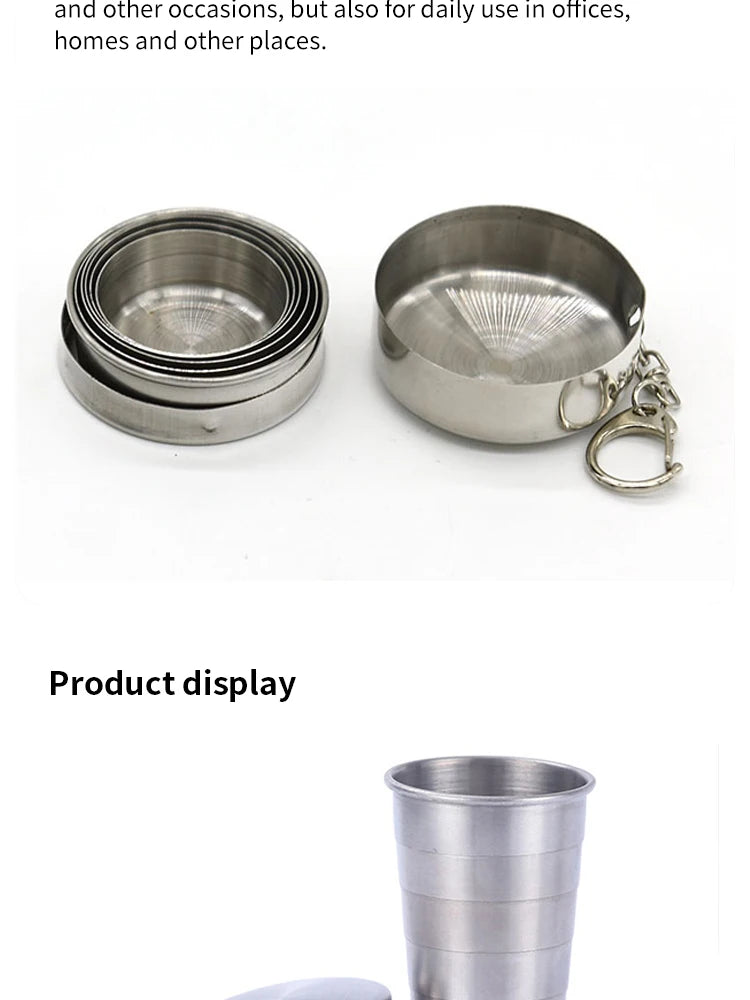 Portable Stainless Steel Telescopic Camping Cup
