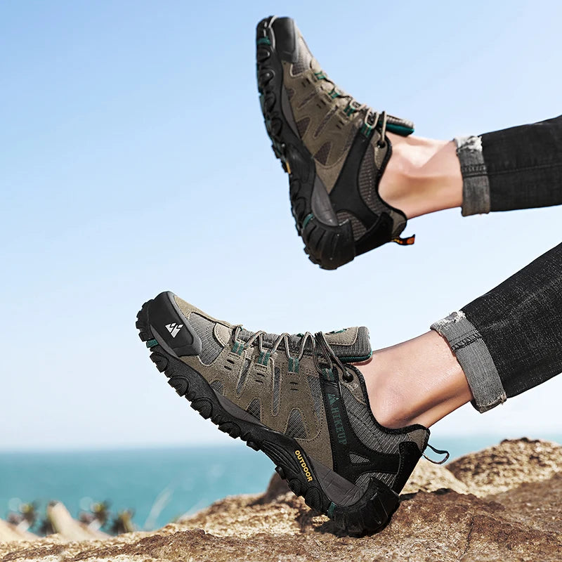 HIKEUP Men's Outdoor Trekking Hiking Shoes