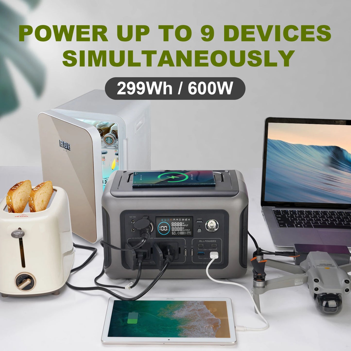ALLPOWERS R600 Solar Generator with Solar Panel (Optional)