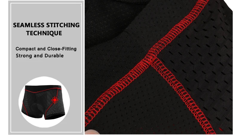 X-TIGER Men’s Cycling Underwear Shorts – 5D Gel Padded, Breathable & Non-Slip