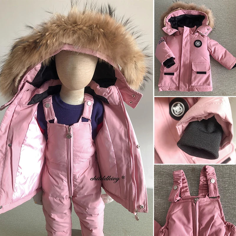 Children Down Suit Winter Warm Jacket