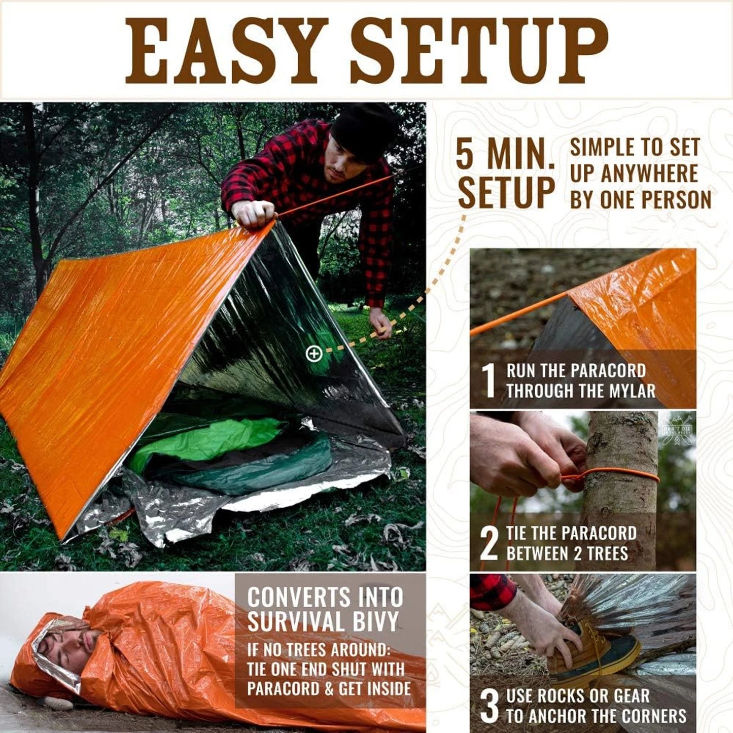 2-Person Emergency Waterproof Tent