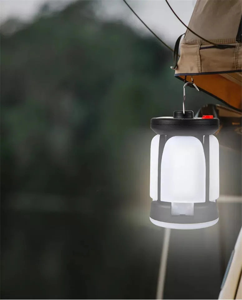 High Power Solar LED Camping Lantern Rechargeable 4500mAh 1000LM Emergency Power Bank