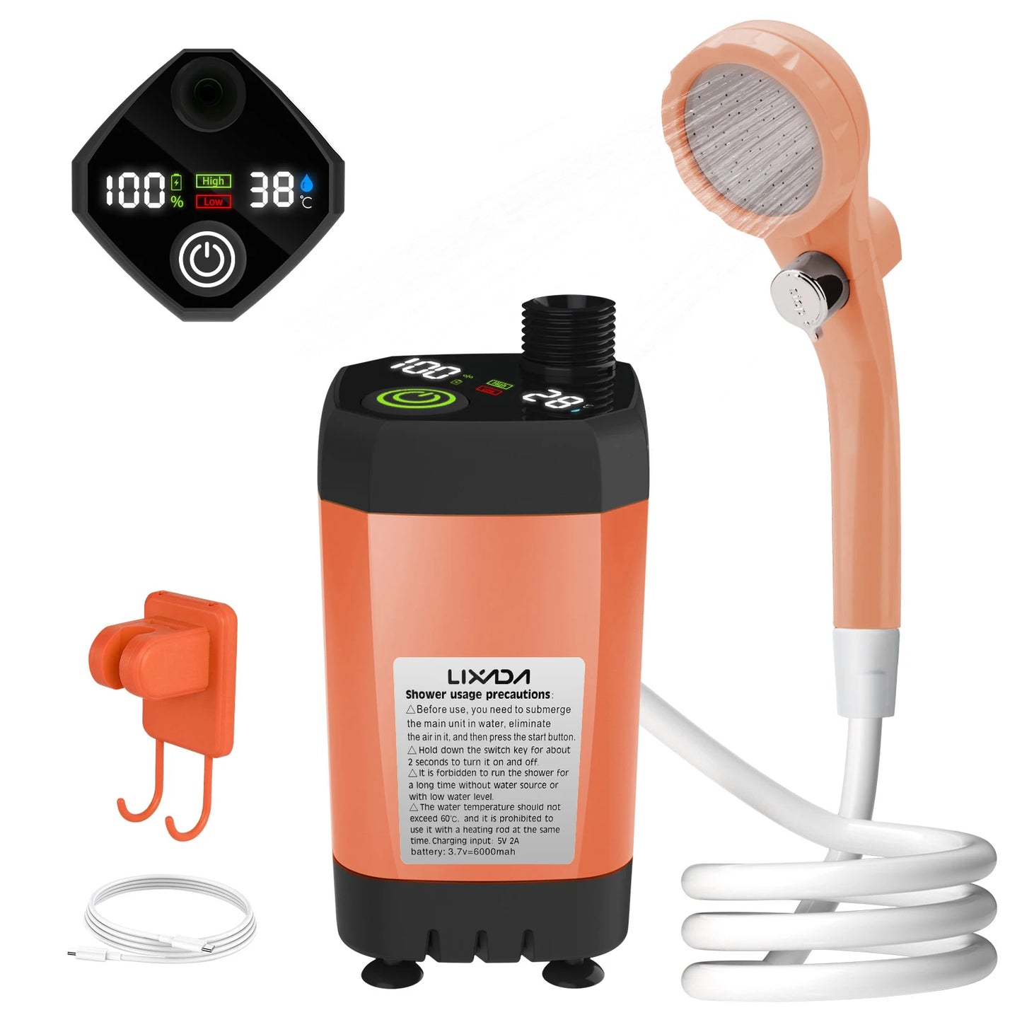 Camping Shower Pump Kit:  Complete Shower Kit