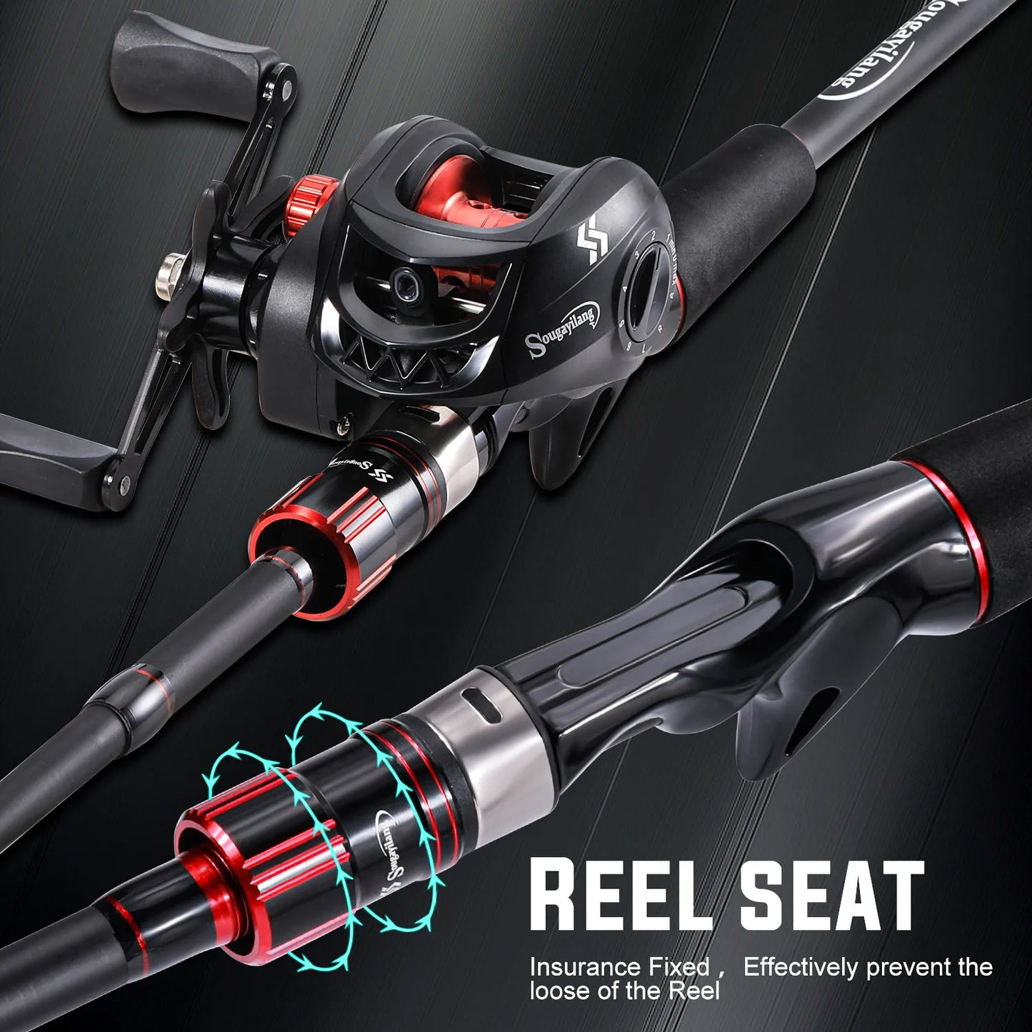 Sougayilang Carbon Fiber Fishing Combo