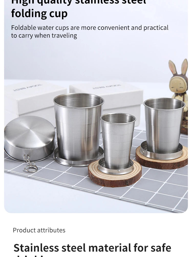 Portable Stainless Steel Telescopic Camping Cup