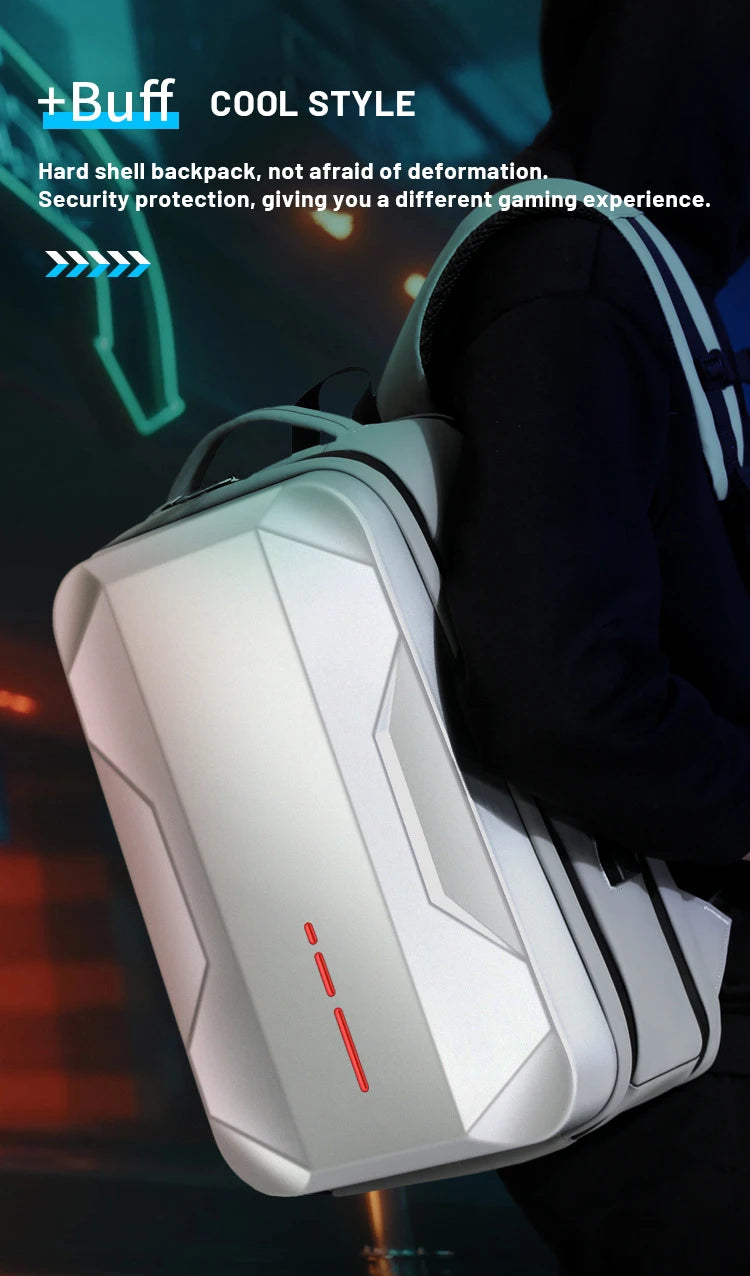 17.3" Hard Shell Laptop Backpack – Waterproof Business & E-Sports Bag