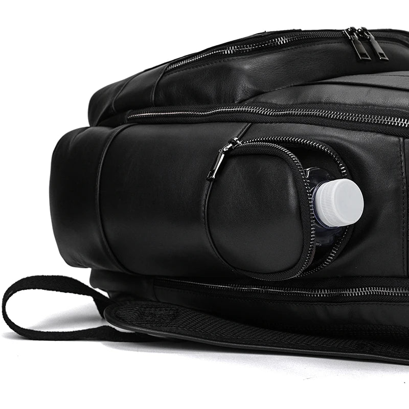 Newsbirds Men's Retro Leather Backpack – Luxury Travel & School Bag