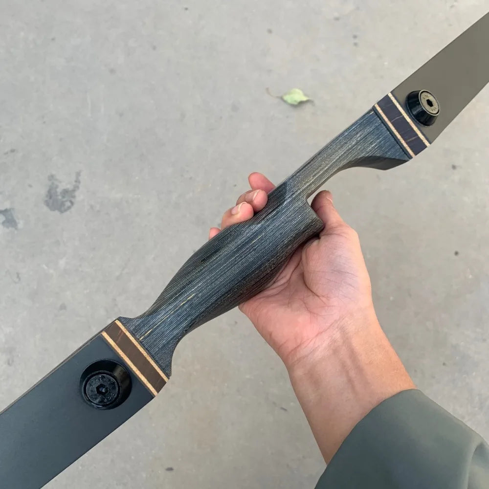 Black Hunter Takedown Recurve Bow 60-Inch with Bamboo Core Limbs