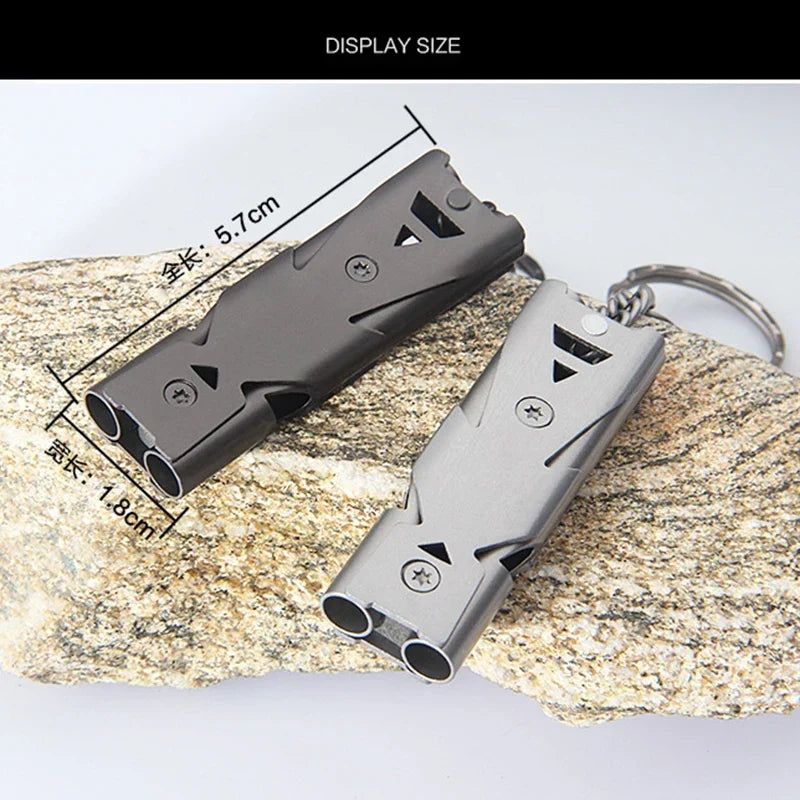180dB Aluminum Alloy Emergency Whistle - Survival Tool