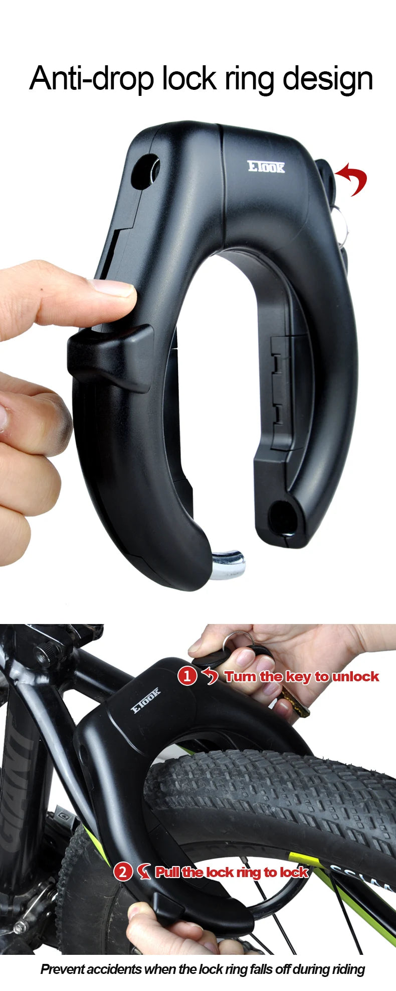 ETOOK Bike Horseshoe Lock