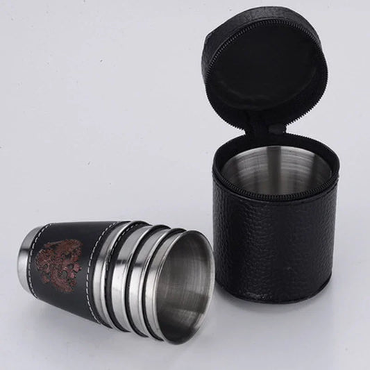 4pcs Outdoor Camping Travel Cups Set