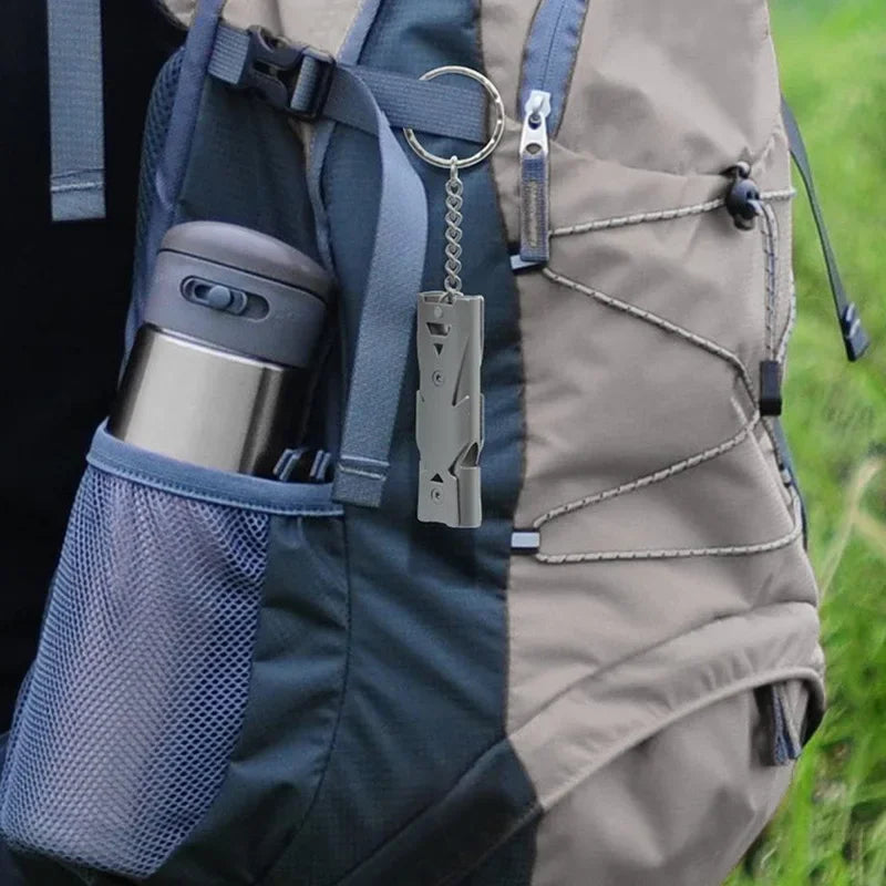180dB Aluminum Alloy Emergency Whistle - Survival Tool