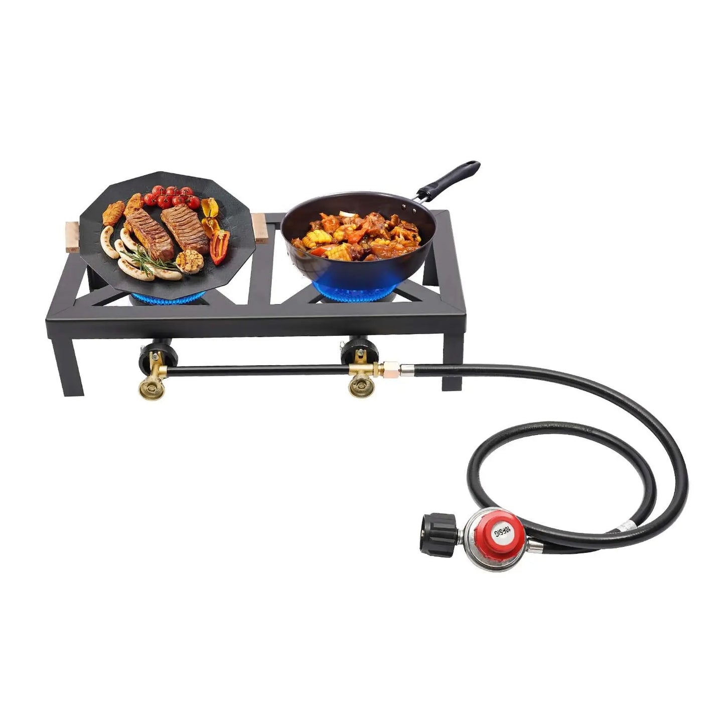 Cast Iron Double Burner Camp Stove