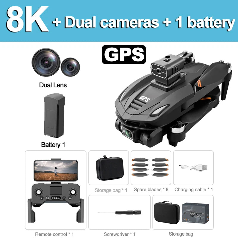 Xiaomi V168 Drone 8K 5G GPS Professional HD Aerial Photography Dual-Camera Drone