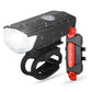 2218 Bike Light Set USB Rechargeable Front Light with Taillight