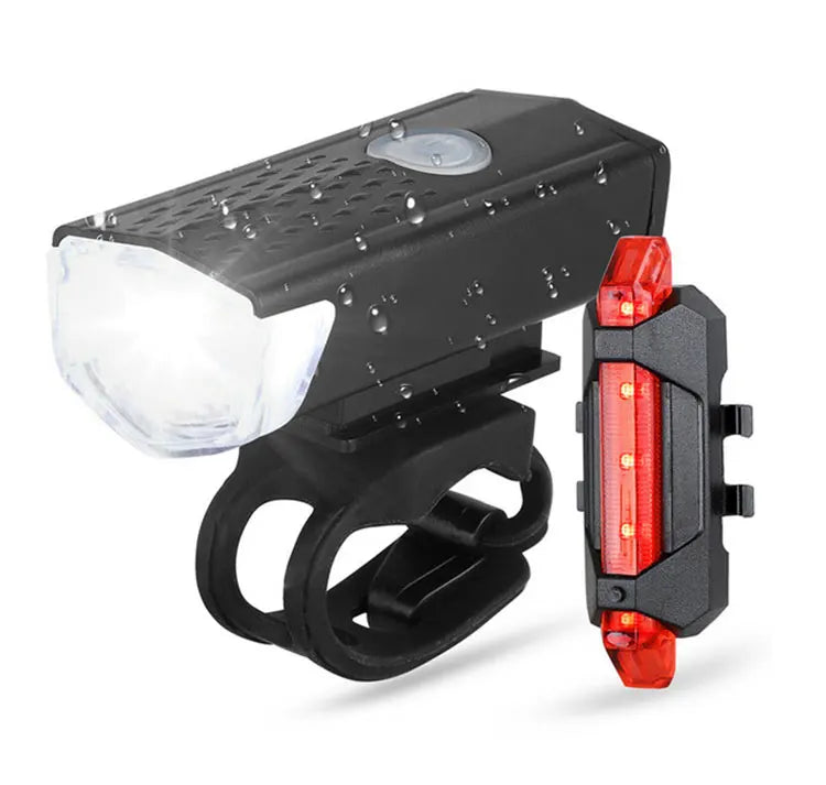 2218 Bike Light Set USB Rechargeable Front Light with Taillight