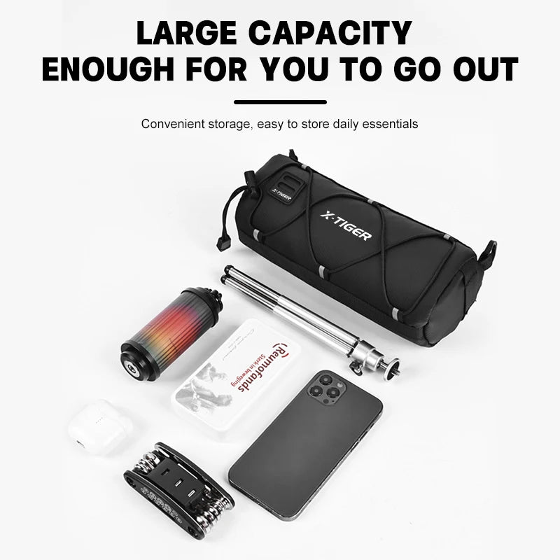 X-TIGER Bike Bag – Portable Handlebar & Frame Tube Bag with Large Capacity