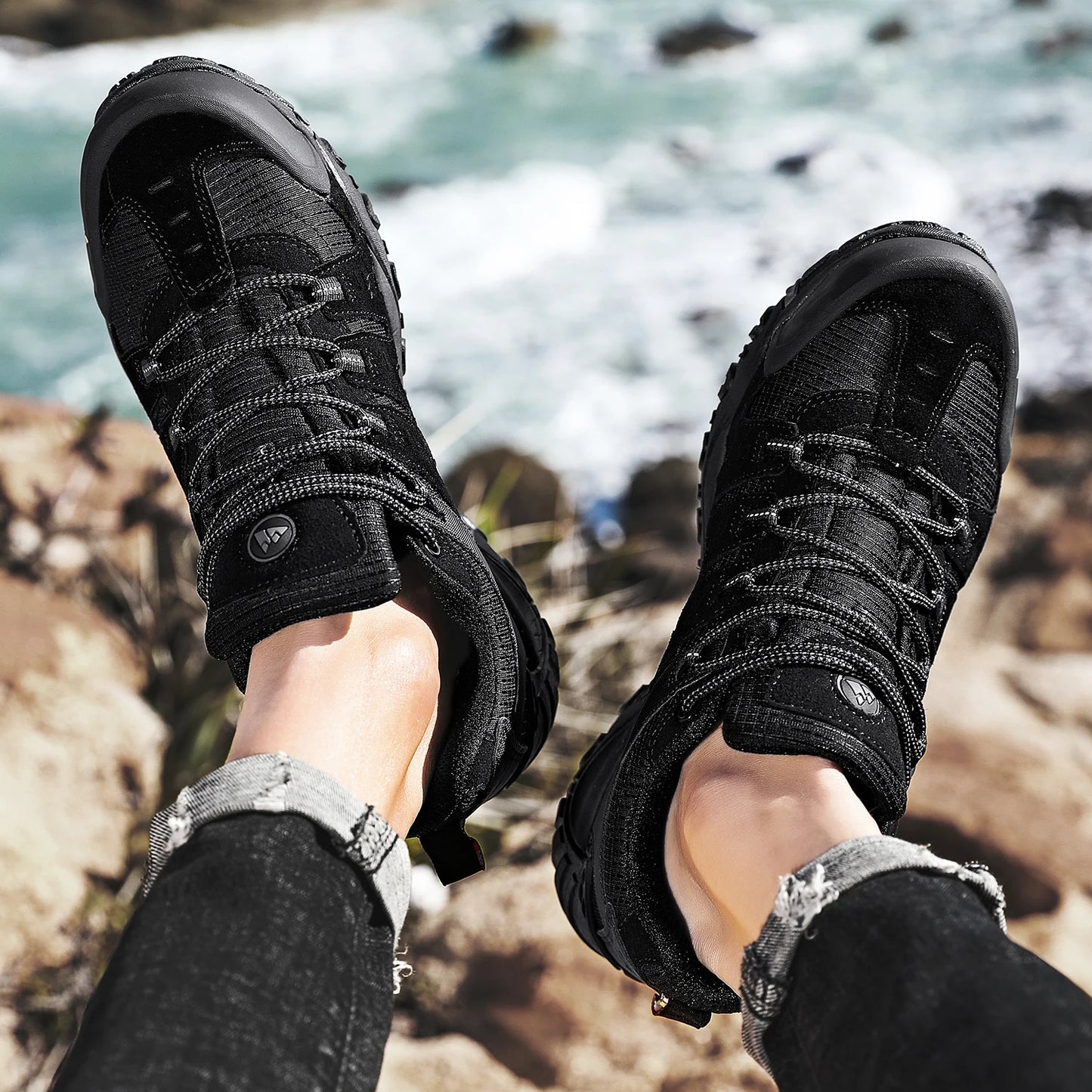 HIKEUP Men's Outdoor Trekking Hiking Shoes