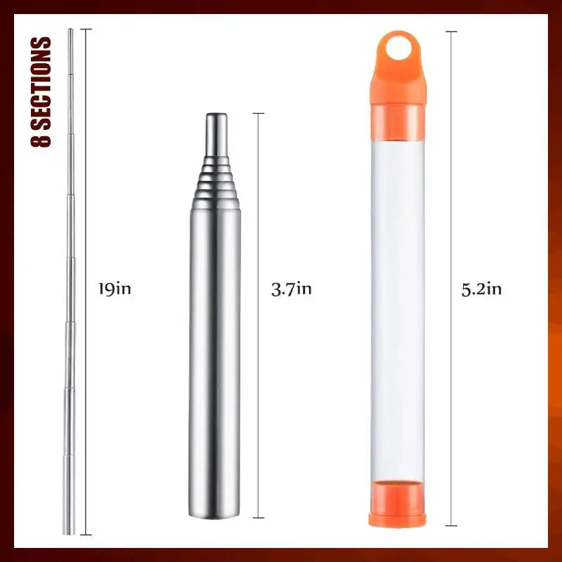 Collapsible Fire Blow Tube – High-Efficiency Mouth Blowpipe for Outdoor & Camping Use