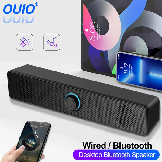 Bluetooth PC Soundbar - Wired/Wireless USB Speaker