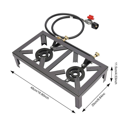 Cast Iron Double Burner Camp Stove