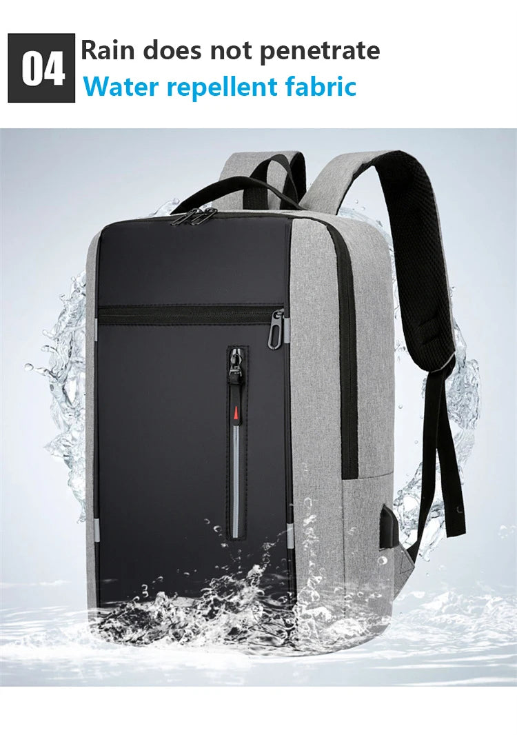 Waterproof Business Laptop Backpack with USB Charging Port