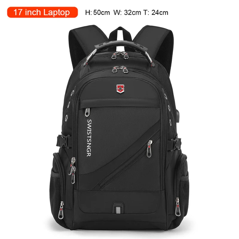 2024 Waterproof Laptop Backpack – 17/20 Inch Airplane Travel & School Bag