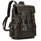 Newsbirds Men's Retro Leather Backpack – Luxury Travel & School Bag