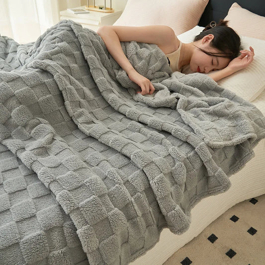 Waffle Plush Multifunctional Blanket