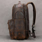 Newsbirds Men's Retro Leather Backpack – Luxury Travel & School Bag