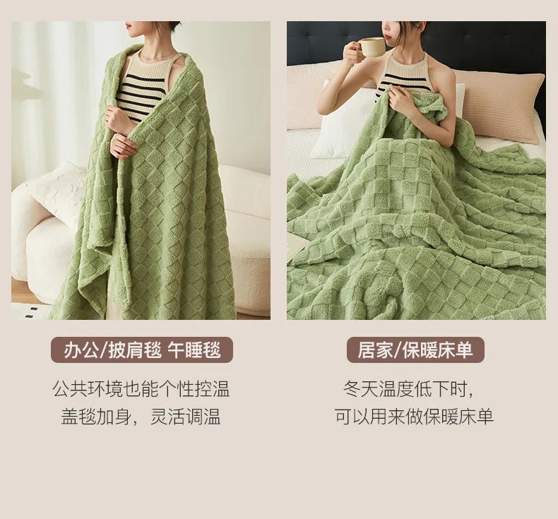 Waffle Plush Multifunctional Blanket