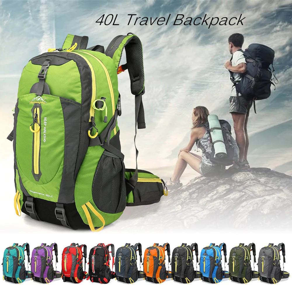 40L Water-Resistant Travel Backpack – Hiking, Camping, and Trekking Daypack for Men & Women