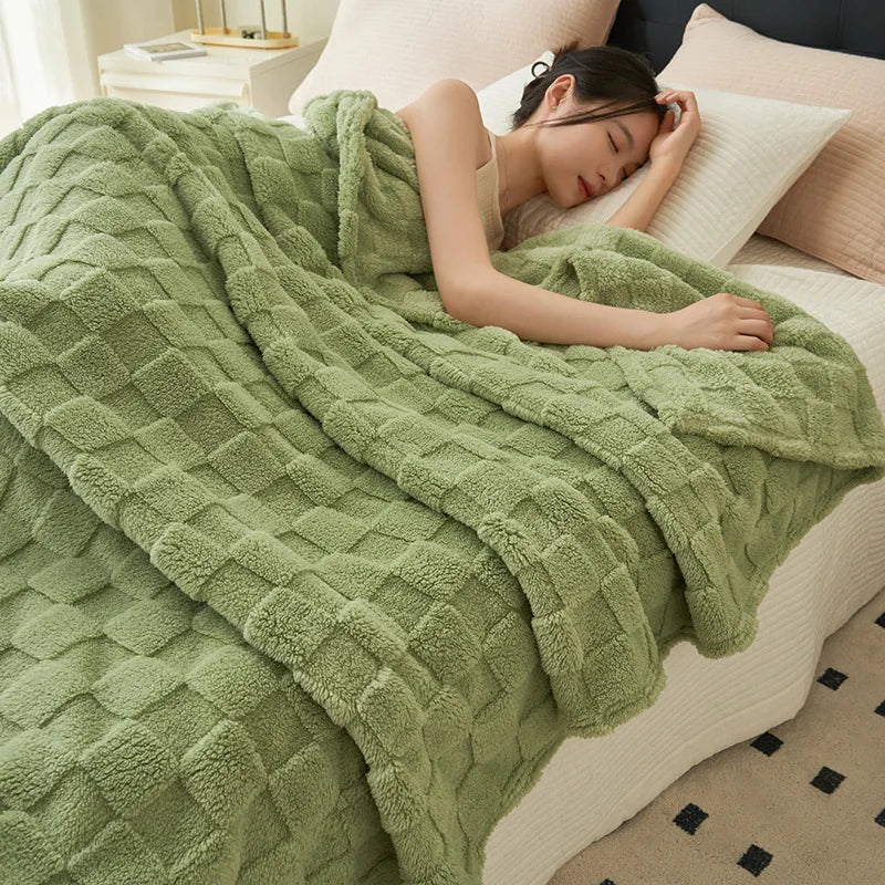 Waffle Plush Multifunctional Blanket