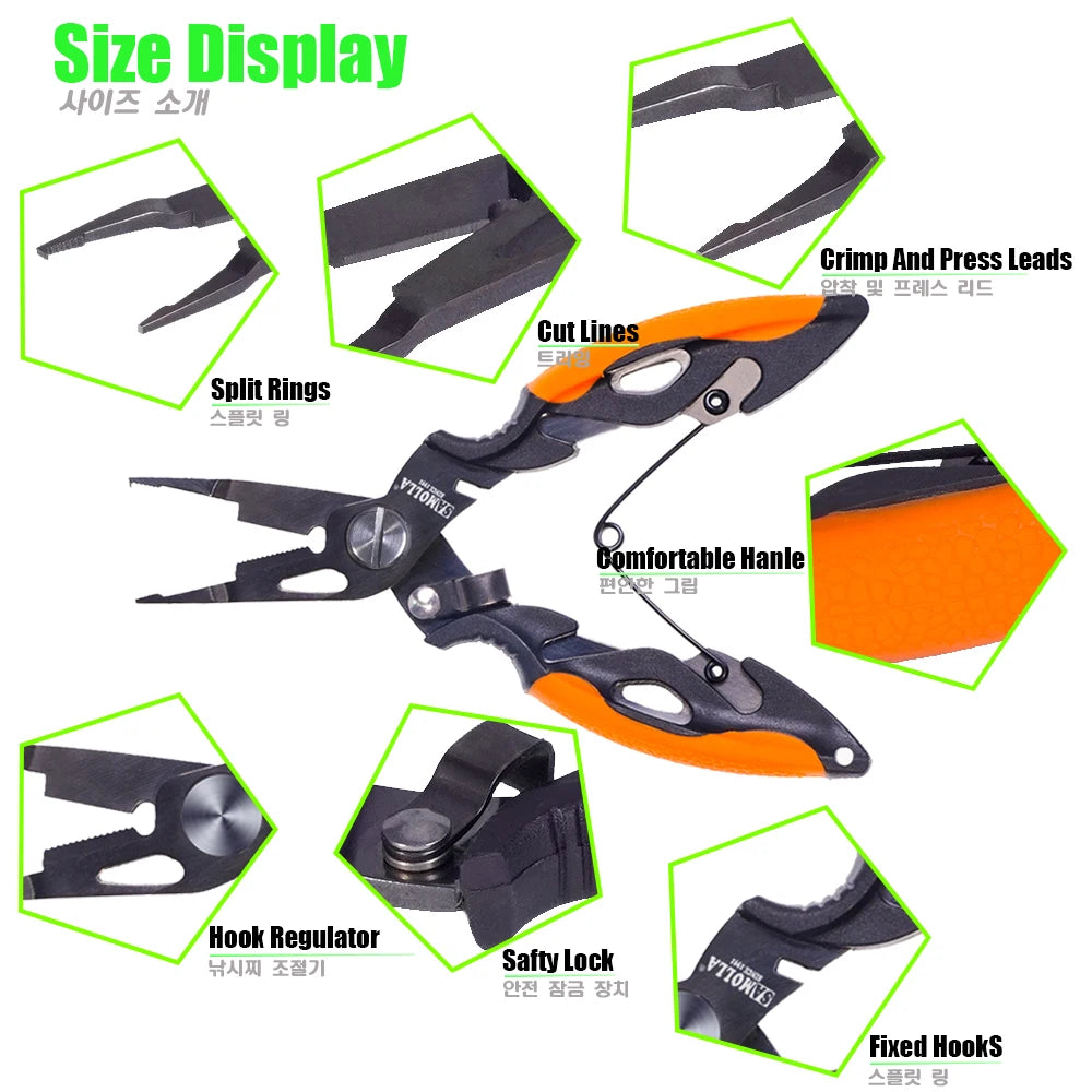 Multifunctional Fishing Pliers – Stainless Steel Cutter & Hook Remover