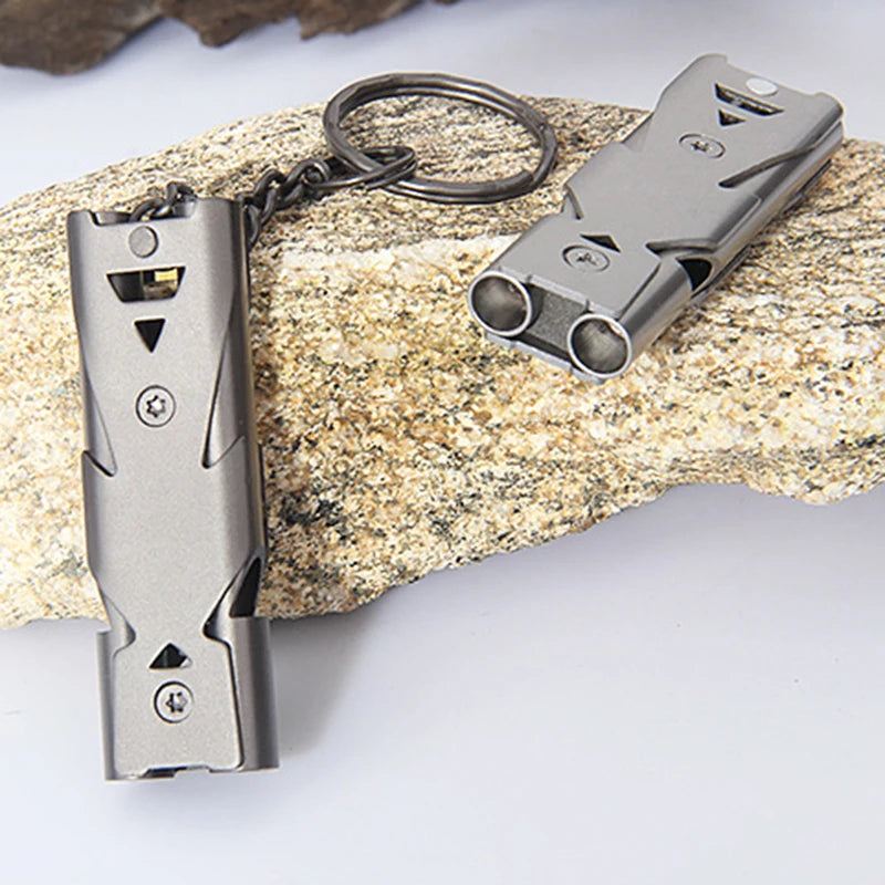 180dB Aluminum Alloy Emergency Whistle - Survival Tool