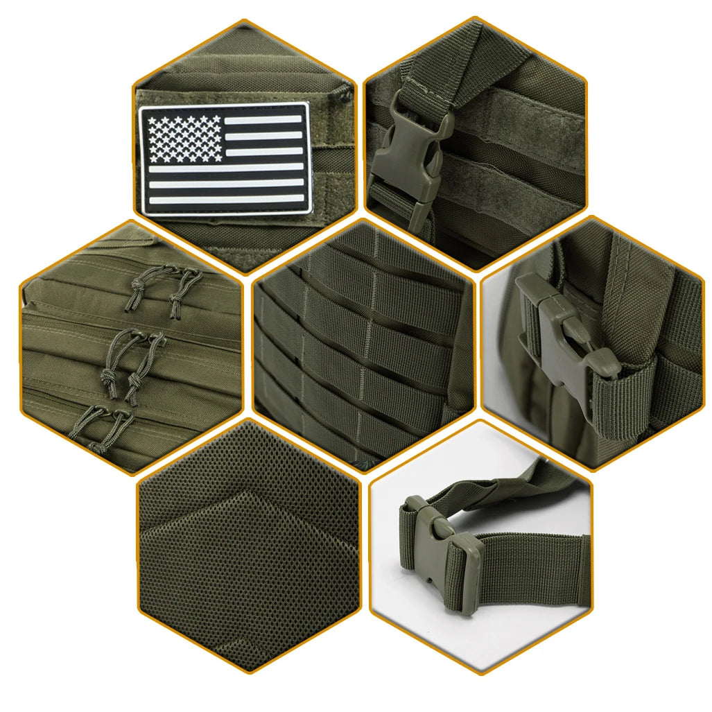 QT&QY 30L/50L Tactical Backpack – Outdoor Survival & Assault Pack