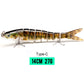 VTAVTA Sinking Jointed Crankbait 8-Segment Swimbait