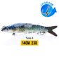 VTAVTA Sinking Jointed Crankbait 8-Segment Swimbait