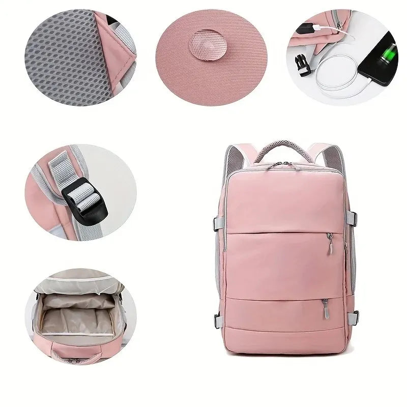 Large-Capacity Multifunction Travel Backpack with Shoe Storage