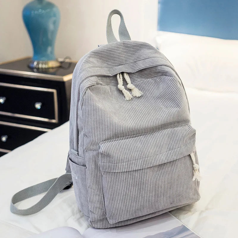 Personalized Embroidered Corduroy Kids' Backpack