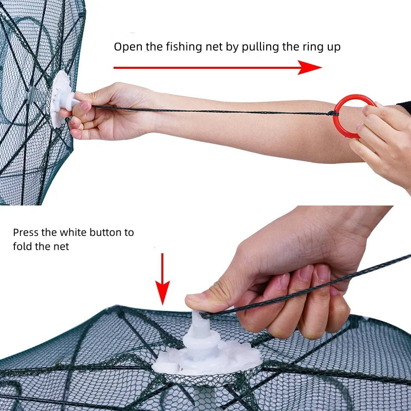 Portable Foldable Fishing Net Shrimp Trap