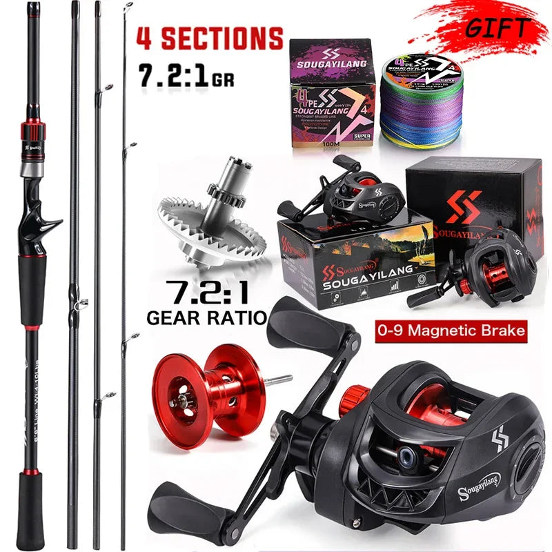 Sougayilang Carbon Fiber Fishing Combo