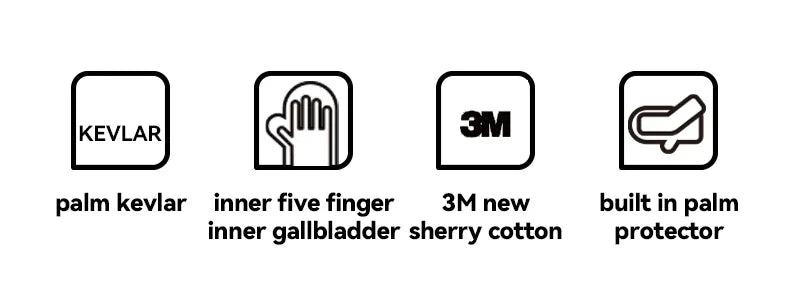 VECTOR Half-Detachable Inner Five-Finger Ski Gloves