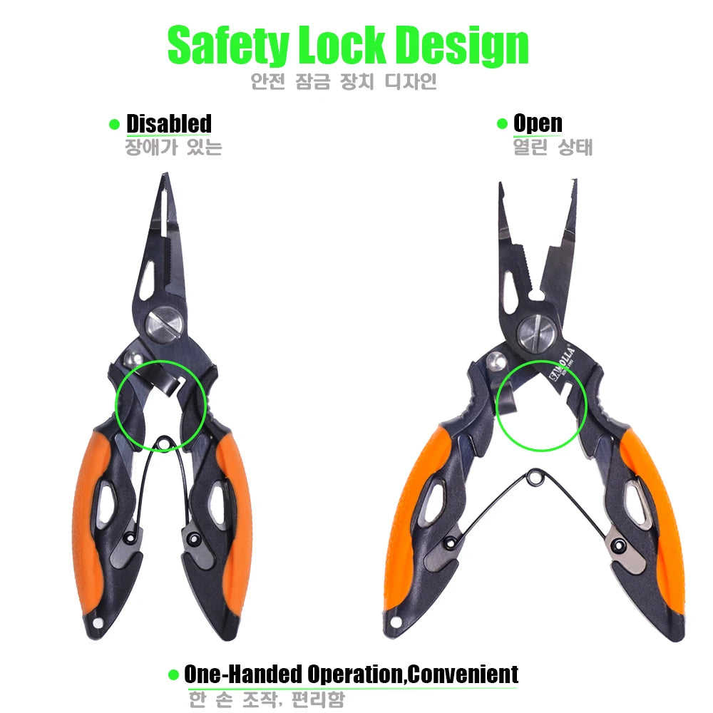 Multifunctional Fishing Pliers – Stainless Steel Cutter & Hook Remover