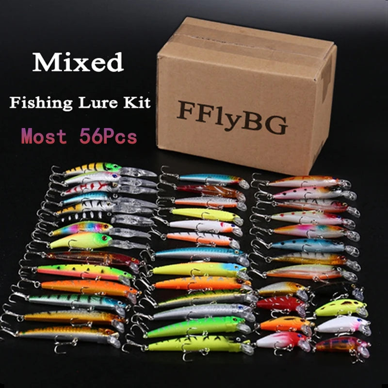 56/43/30/20/10/5Pcs Fishing Lures Kit